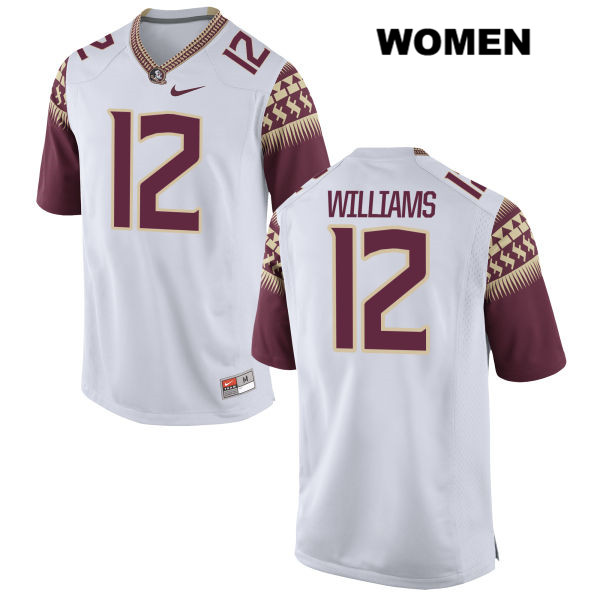 Women's NCAA Nike Florida State Seminoles #12 Arthur Williams College White Stitched Authentic Football Jersey DQY3169JF